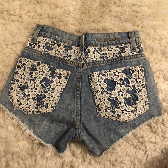Carmar Jean shorts with lace details - Picture 2 of 2